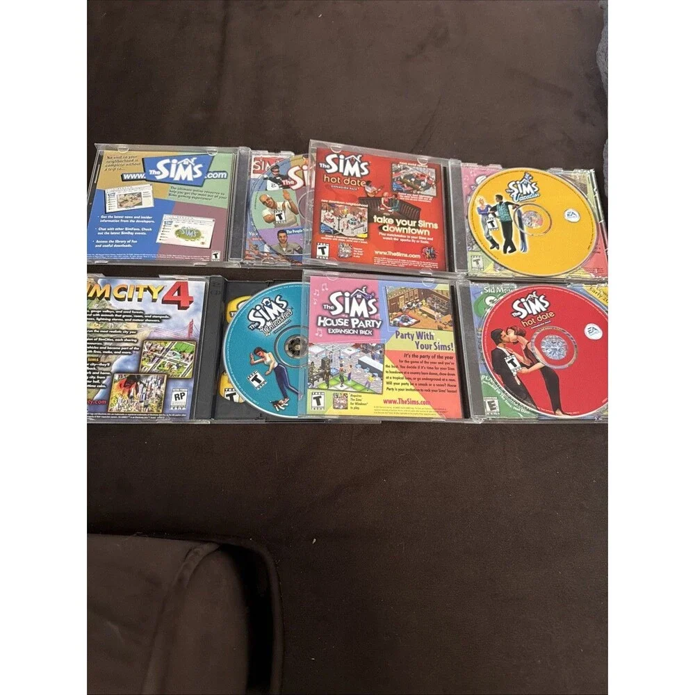 The Sims Jewel Case Original PC CD ROM Plus Expansion Packs Hot Date Vacation ++